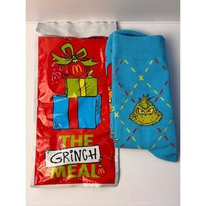 2025 McDonald's Grinch Socks Christmas Adult Happy Meal - #3 Blue